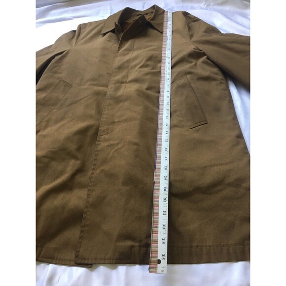 Manstyle All Weather Brown Khaki Coat Removable Fur Lining Men’s Sz 38R - Picture 8 of 11